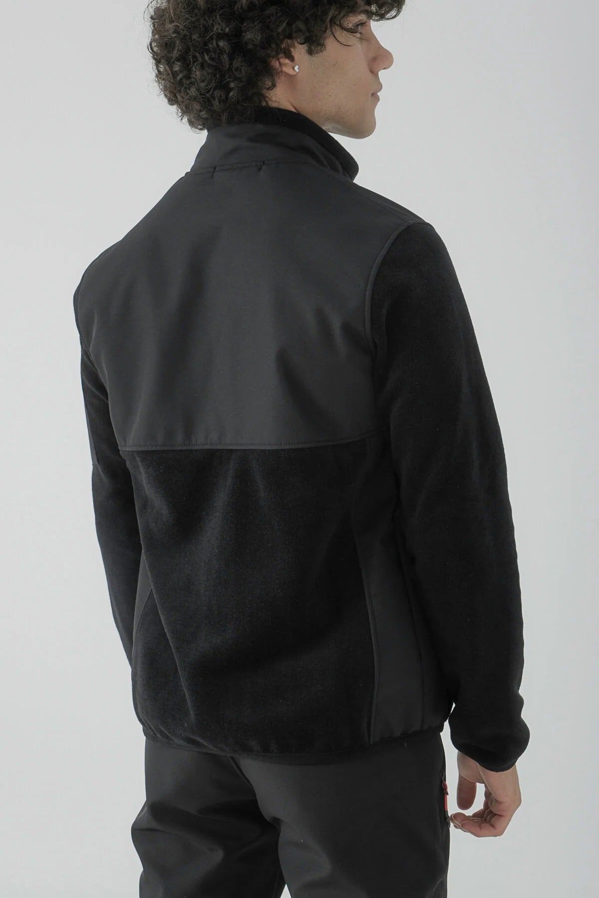 Erkek Softshell Garnili Polar Renk: SİYAH